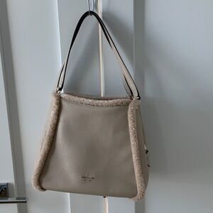 Kate Spade Taupe and Cream Shoulder Bag